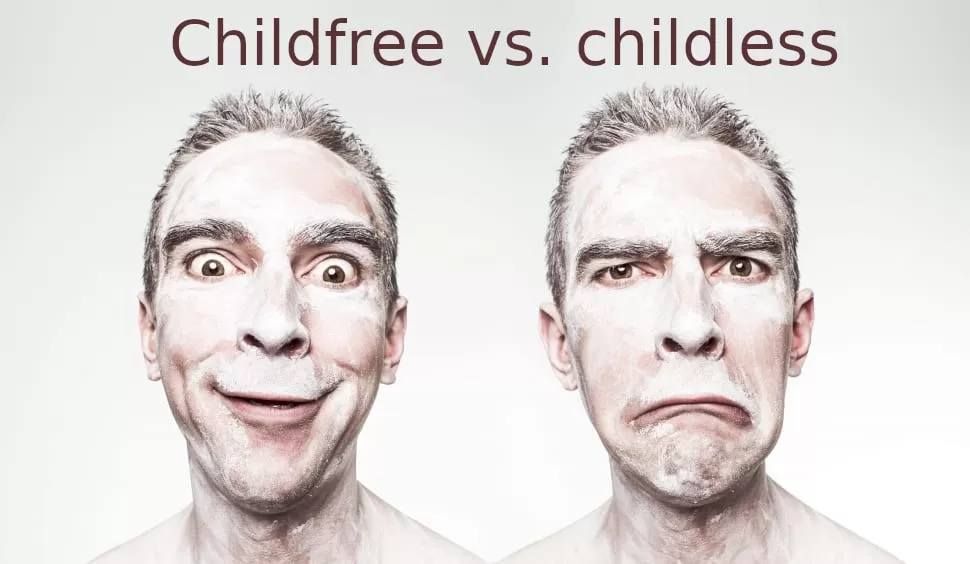 A same man happy and sad to portray childfree vs childless
